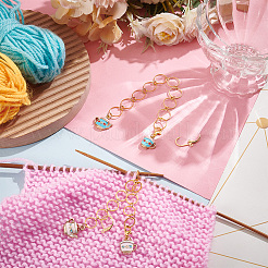 Messing Strickreihenzähler Ketten&nbsp;HJEW-NB00127