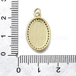 Latón micro pavimenta claro colgantes de circonio cúbico&nbsp;KK-V010-26G