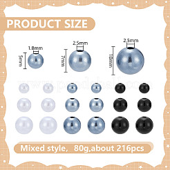 215 Stück 80 g ABS-Kunststoff-Imitationsperlen&nbsp;KY-HY0001-19A