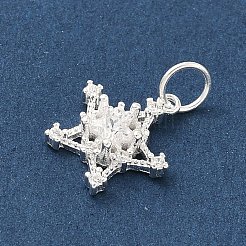 925 colgante de plata de ley con circonita cúbica transparente pavé&nbsp;STER-G049-01B-S