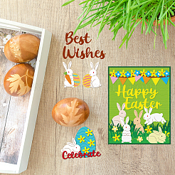Ostern Thema Kohlenstoffstahl Stanzformen Schablonen&nbsp;DIY-WH0309-3445