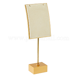 Espositori per collane con ciondolo in velluto curvo con base in lega color oro&nbsp;NDIS-WH0011-03