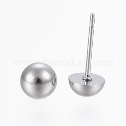 Anlaufgeschützte Ohrstecker aus Edelstahl 201&nbsp;STAS-G179-39P-C