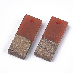 Pendentifs en bois de résine et de noyer&nbsp;RESI-S358-32E