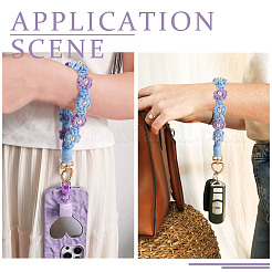 Decorazioni pendenti con fiori intrecciati in cotone&nbsp;AJEW-TAC0030-032G-11