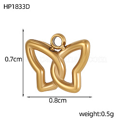 Anhänger aus 304 Edelstahl&nbsp;STAS-OY007-22G
