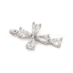 925 Sterling Silber klare Zirkonia Charms&nbsp;STER-NH0015-01P