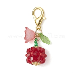Anhänger aus Glasperlen mit Früchte- und Blütenmotiven&nbsp;HJEW-MZ00407-02