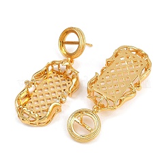 Boucles d'oreilles en laiton micro pave clair zircone cubique accessoires&nbsp;KK-Z122-15G