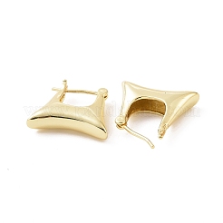 Orecchini a cerchio spessi trapezoidali in ottone da donna&nbsp;EJEW-F303-10G
