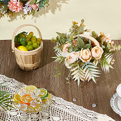10 Stück hölzerne Apfelblumenkörbe mit Griff&nbsp;AJEW-TW0001-12