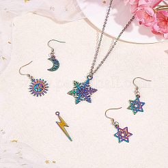 25 pendentif en alliage de couleur arc-en-ciel&nbsp;PALLOY-NB0002-07-RS