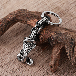 Porte-clés cobra vintage en acier inoxydable 304&nbsp;BM7932