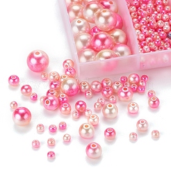 497pcs 5 cuentas de perlas de imitación de plástico abs arco iris de estilo&nbsp;OACR-YW0001-07D