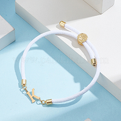 1 bracelet coulissant réglable en nylon pour femme&nbsp;BJEW-LP0001-33K-G