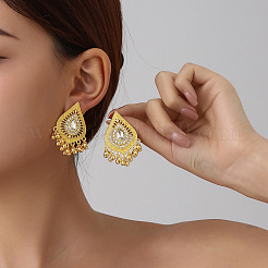Alliage strass boucles d'oreilles chandelier&nbsp;WG7837A-01