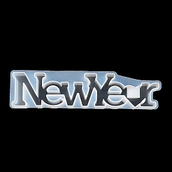 Wort Neujahr DIY Kerzenhalter Silikonformen&nbsp;SIL-F008-02B
