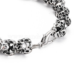 Legierung Totenkopf Gliederkette Armband&nbsp;BJEW-N015-008