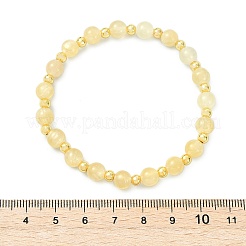 Pulseras elásticas de seda dorada natural&nbsp;BJEW-JB14040