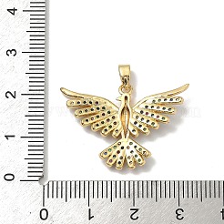 Pendenti in zirconi cubici trasparenti in micro pavè di ottone&nbsp;KK-B138-01G-02