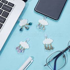 Bouchons anti-poussière mobiles en plastique 4 pièces&nbsp;HJEW-OC00209
