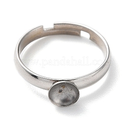 Anillo de dedo ajustable de acero inoxidable 304 resistente al deslustre&nbsp;STAS-K255-16P-A