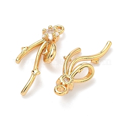 Pendentifs avec zircon cubiques à micro-pavés en laiton&nbsp;KK-A281-21G-01