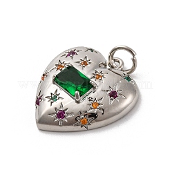 Ottone micro spianare pendenti zirconi&nbsp;KK-U033-18P-02