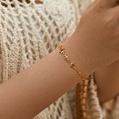 Messing-Gliederkettenarmbänder für Frauen&nbsp;WG7C36B-01