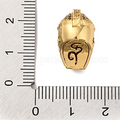 Placcatura in ottone a forma di casco con perline di zirconia cubica&nbsp;KK-S406-15C
