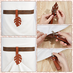 4 pieza de clips para faldas de cuero sintético para senderismo&nbsp;AJEW-PH0007-98B