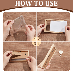 Bois avec cadre photo rectangle en acrylique&nbsp;AJEW-WH0475-06B