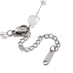 Collane a catena con pepite di opalite&nbsp;NJEW-H041-06P-02
