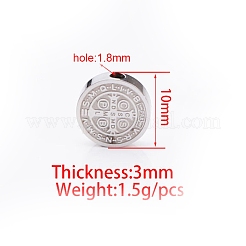 Perles en acier inoxydable résistantes au ternissement&nbsp;RELI-PW0001-086P