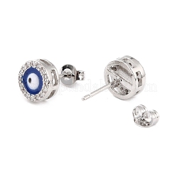 Aretes de latón mal de ojo azul&nbsp;ZIRC-Z017-01P