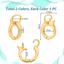2 pz. 2 fermagli twister in argento sterling colorati&nbsp;STER-GA0001-16
