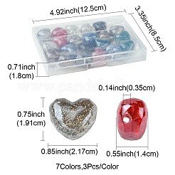21pcs 7 Farben transparente Acrylperlen&nbsp;OACR-FS0001-94