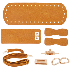 1 Tasche DIY Rohling oval Kunstleder Mehrzweck Crossbody/Schultertasche Herstellungs-Sets&nbsp;DIY-CL0001-20