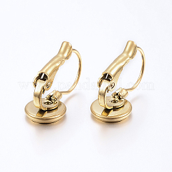 Boucles d'oreilles à levier en acier inoxydable 304 avec placage ionique (IP)&nbsp;X-STAS-H425-02G