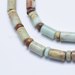 Natürliche Aqua Terra Jaspis Perlen Stränge&nbsp;G-E444-18