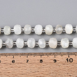 Natürlichen weißen Mondstein Perlen Stränge&nbsp;G-T144-A01-10