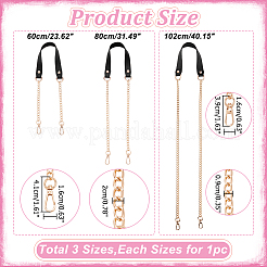 3 sangle de sac à chaîne en cuir PU de 3 styles&nbsp;FIND-WR0010-42B
