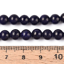 Gefärbte natürliche Mashan-Jade-Rundperlenstränge&nbsp;G-T139-6mm-67H