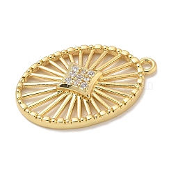 Porte micro ouvrent pendentifs zircone cubique en laiton de placage&nbsp;KK-L224-043G