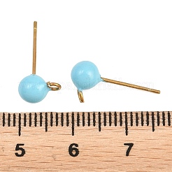 Ohrstecker-Beschläge aus 304 Edelstahl mit Emaille&nbsp;STAS-D265-07G