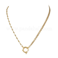 Collares de cadena mixta de acero inoxidable 304 para mujeres y hombres.&nbsp;NJEW-JN06036
