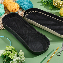 2 Stück 2 Farben 3D PU-Leder ovaler Boden&nbsp;DIY-PH0008-93