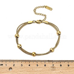 Mehrreihige Armbänder aus 304 Edelstahl&nbsp;LS-BJEW-Q040-01G