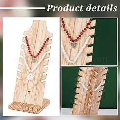 Halsketten-Schautafel aus Holz mit schräger Rückseite&nbsp;NDIS-WH0016-04B-03
