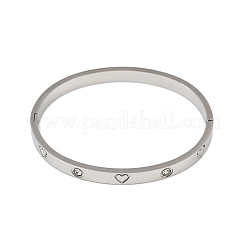 201 Edelstahl mit Strass Armreifen für Damen&nbsp;BJEW-B138-04P